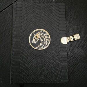 New Dragon emblem black diary / journal with key / lock